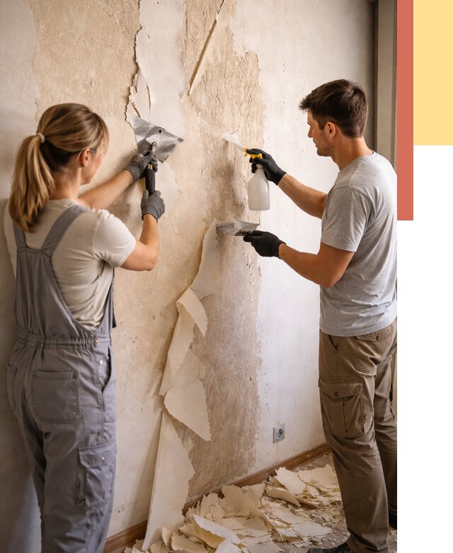 Снятие старых обоев в Канаше от 5393 руб. под ключ недорого | ОТДЕЛОЧНИК-Кна