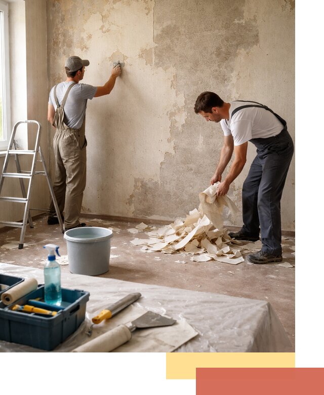 Снятие старых обоев в Канаше быстро и качественно