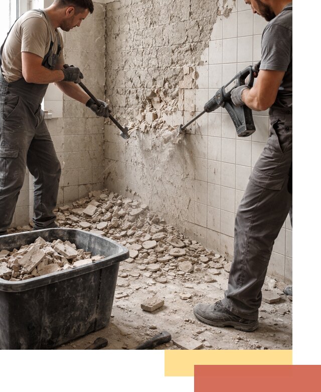 Демонтаж плитки со стен в Канаше быстро и аккуратно