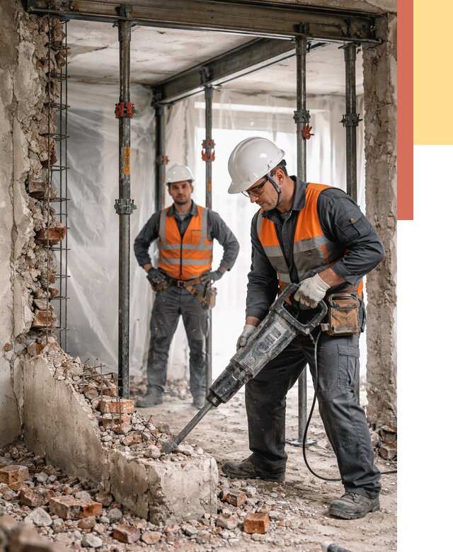 Снос несущих стен в Канаше от 10529 руб. — демонтаж несущей стены под ключ | ОТДЕЛОЧНИК-Кна