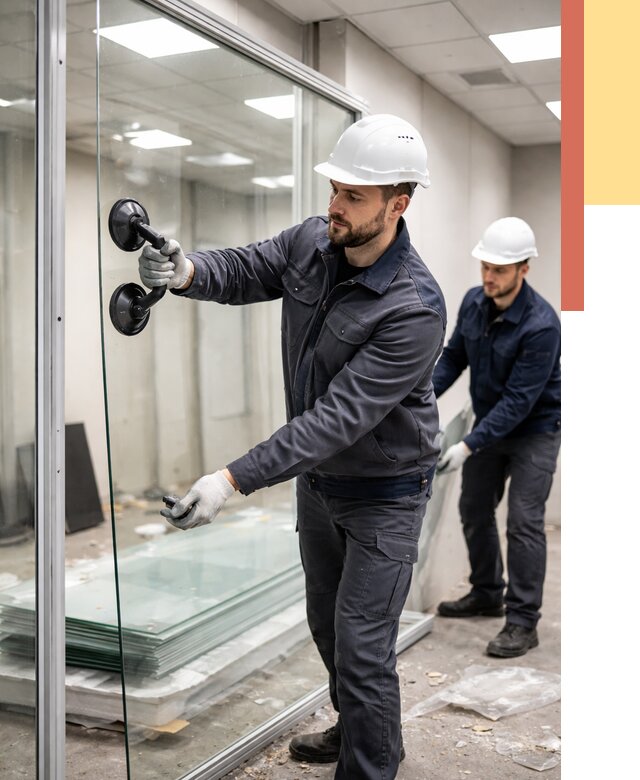 Демонтаж стеклянных перегородок в Канаше от 3287 руб. — быстро и недорого | ОТДЕЛОЧНИК-Кна