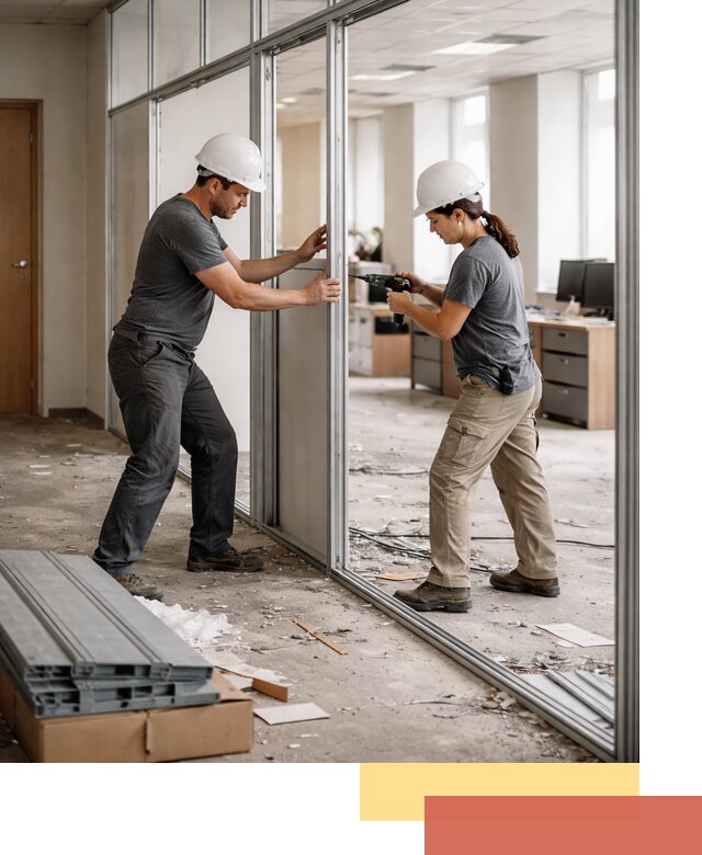 Демонтаж алюминиевых перегородок в Канаше быстро и аккуратно