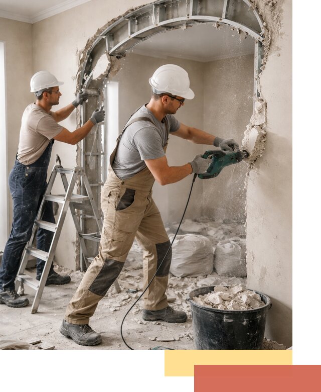 Демонтаж гипсокартонной арки в Канаше быстро и аккуратно