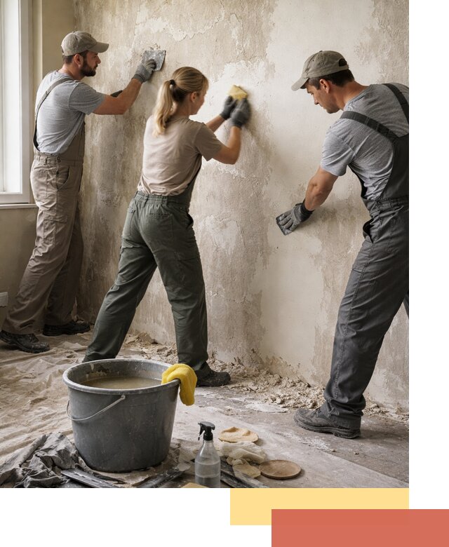 Очистка стен от клея и грунтовки в Канаше качественно и быстро