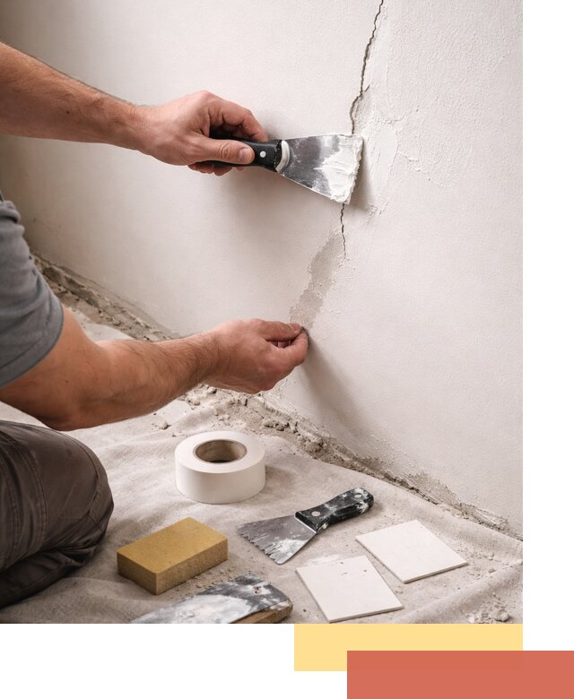 Заделка трещин и сколов в стенах и потолках в Канаше