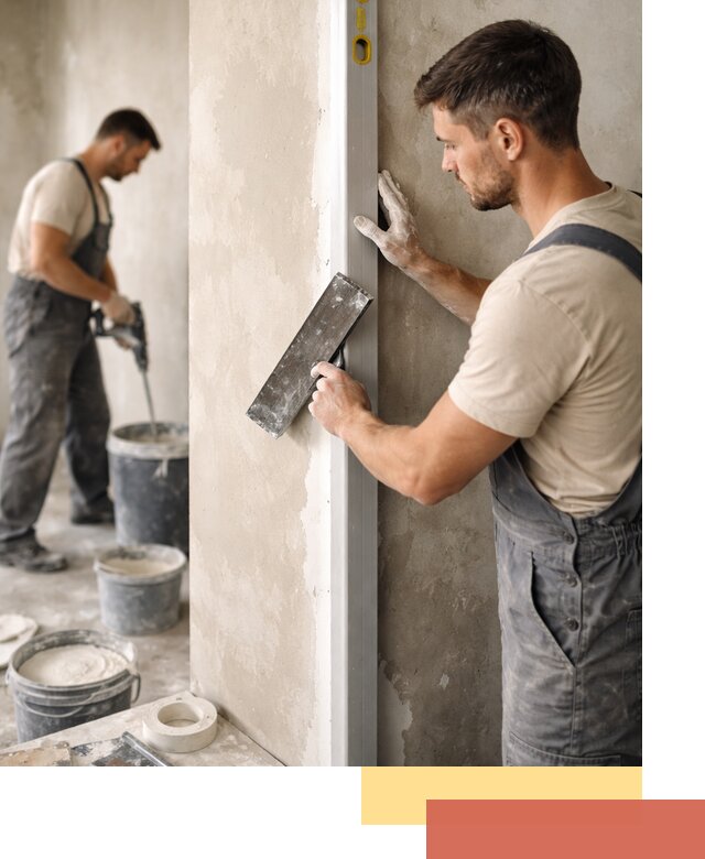 Выведение углов стен в Канаше: монтаж и оштукатуривание