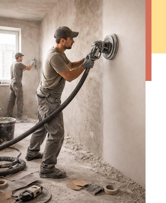 Шлифовка стен в Канаше от 1233 руб/м2 — быстро и недорого | ОТДЕЛОЧНИК-Кна