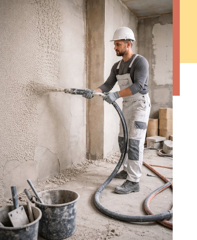 Машинная штукатурка стен в Канаше под ключ от 6677 руб./м2 | ОТДЕЛОЧНИК-Кна