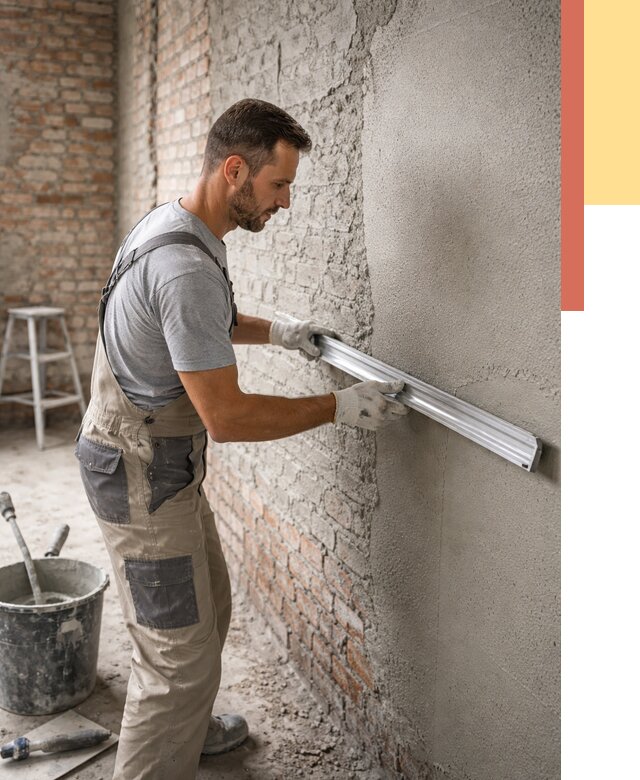 Штукатурка кирпичных стен в Канаше от 4622 руб/м2 — быстро и недорого | ОТДЕЛОЧНИК-Кна