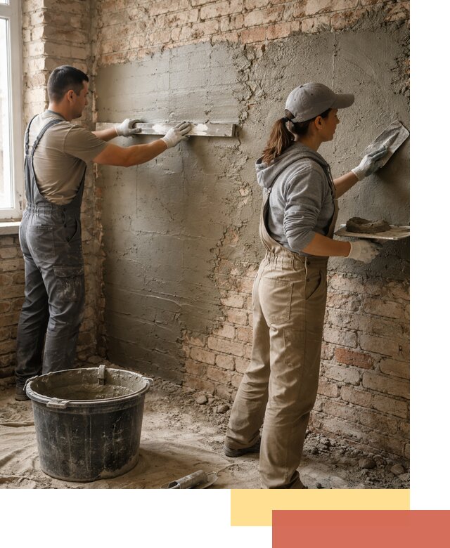 Штукатурка кирпичных стен в Канаше — качественно и надежно