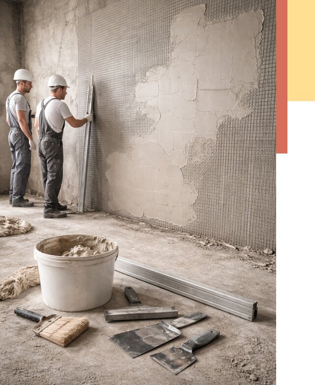 Штукатурка стен по сетке в Канаше от 5650 руб./м2 — быстро и недорого | ОТДЕЛОЧНИК-Кна