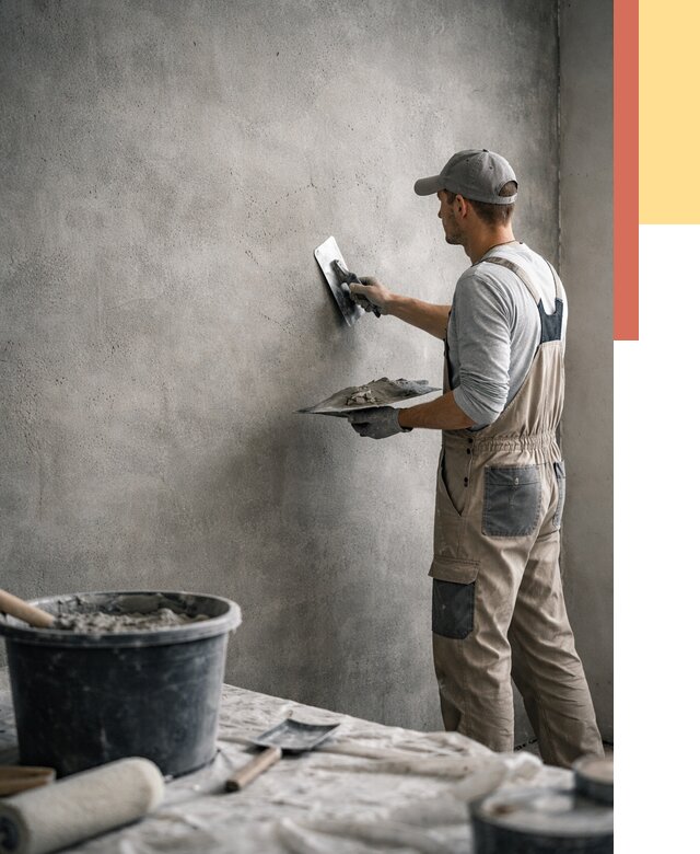 Декоративная штукатурка под бетон в Канаше от 2568 руб./м² — нанесение под ключ | ОТДЕЛОЧНИК-Кна