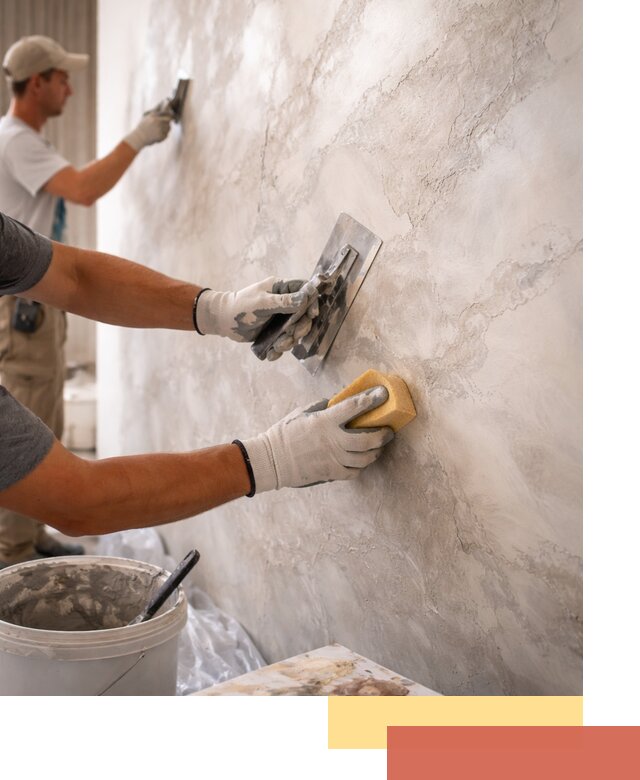 Декоративная штукатурка под мрамор в Канаше для стен и потолков