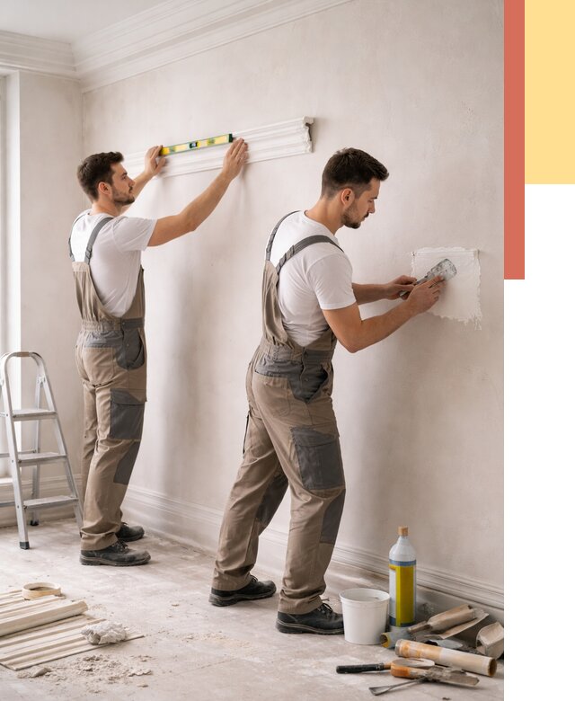 Монтаж лепнины на стены в Канаше от 4622 руб. — недорого, быстро | ОТДЕЛОЧНИК-Кна