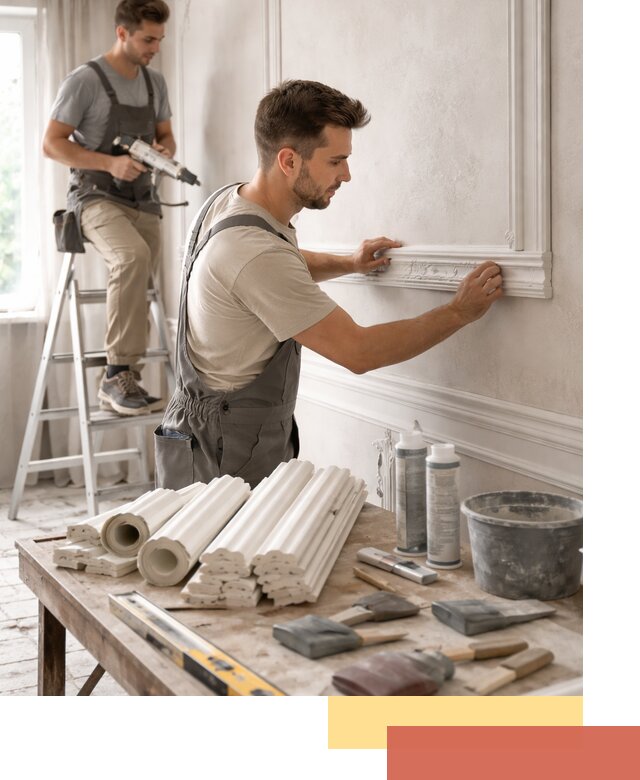 Монтаж лепнины на стены в Канаше профессионально и качественно