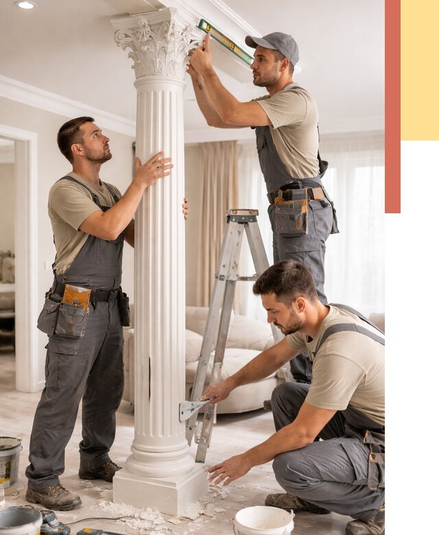 Установка декоративных колонн в Канаше от 12326 руб. под ключ | ОТДЕЛОЧНИК-Кна