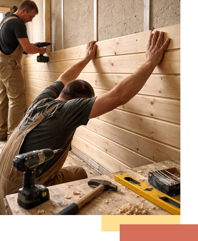 Монтаж деревянной вагонки на стены в Канаше быстро и качественно