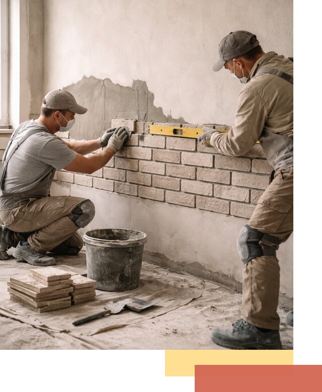 Монтаж декоративного кирпича профессионально в Канаше