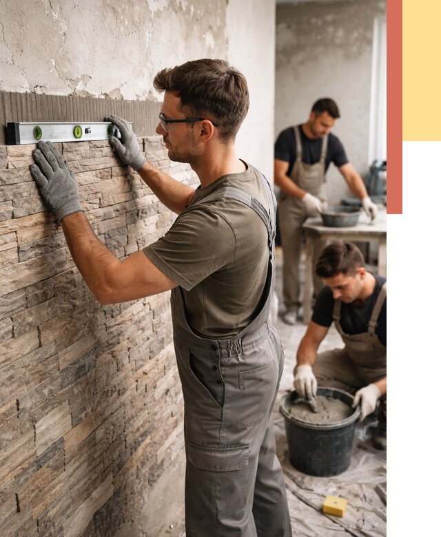 Монтаж искусственного камня в Канаше от 4622 руб. под ключ | ОТДЕЛОЧНИК-Кна