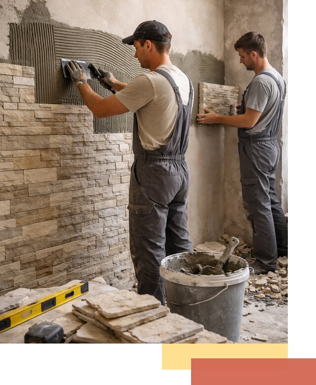 Монтаж искусственного камня в Канаше — облицовка стен и фасадов