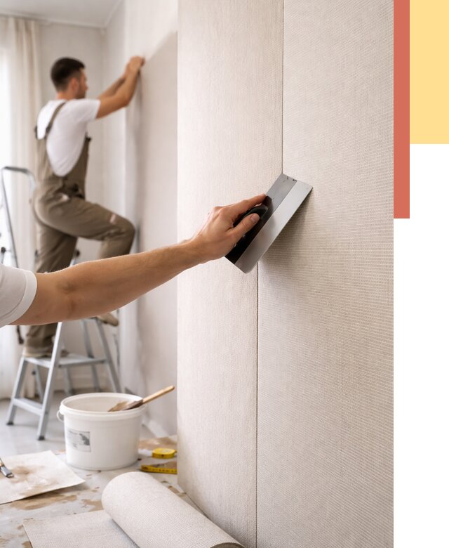 Поклейка текстильных обоев в Канаше от 4622 руб. под ключ | ОТДЕЛОЧНИК-Кна