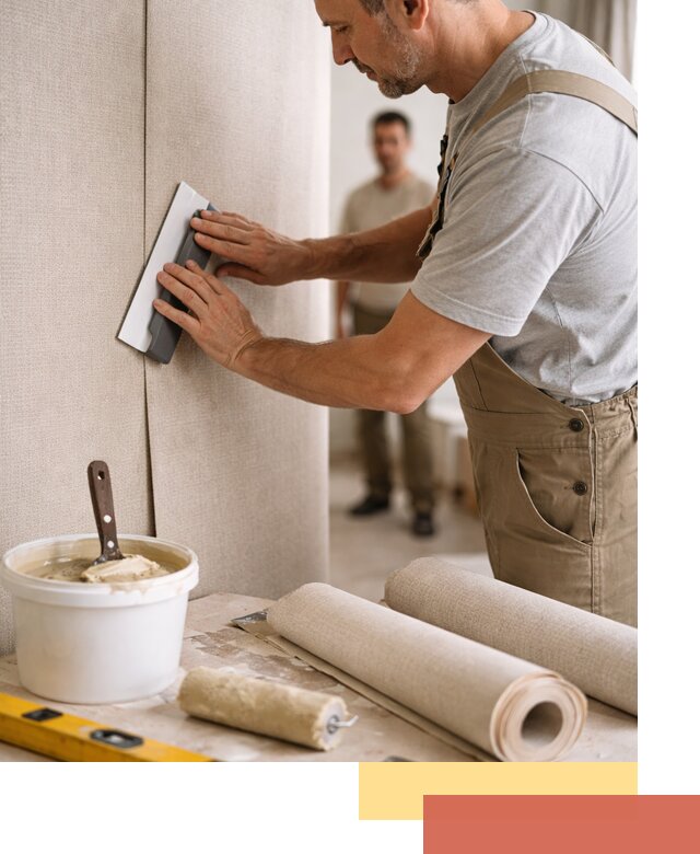 Поклейка текстильных обоев в Канаше профессионально и аккуратно