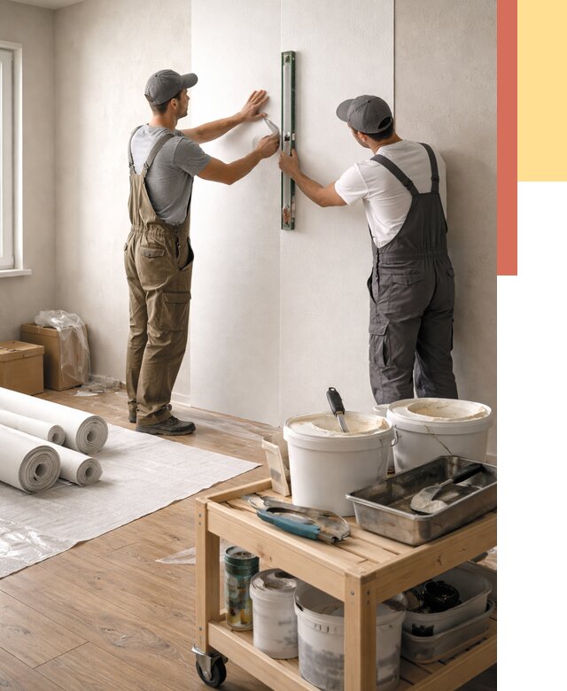 Поклейка стеклообоев в Канаше от 6677 руб. за м2 — быстро и недорого | ОТДЕЛОЧНИК-Кна