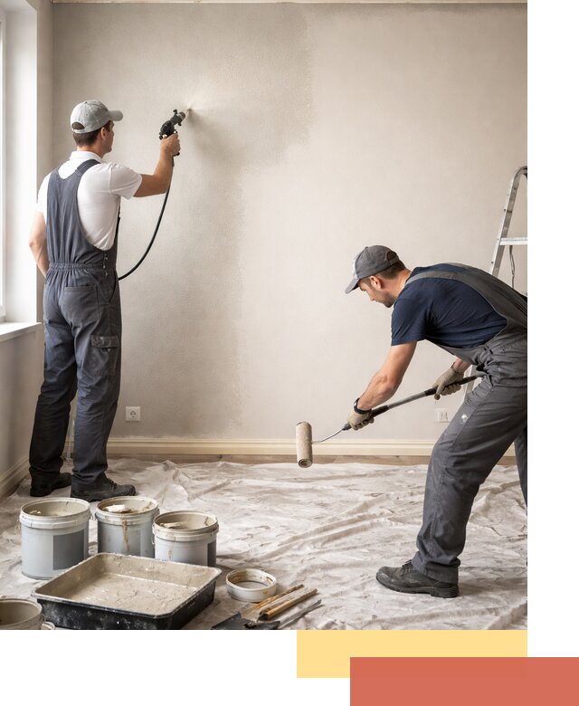 Покраска стен моющейся краской и защита поверхностей в Канаше