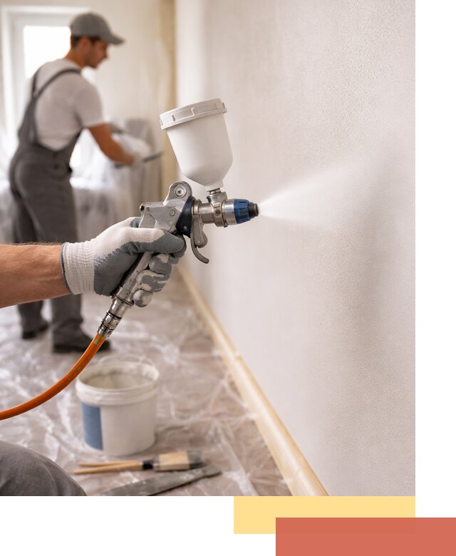 Покраска стен краскопультом в Канаше быстро и качественно