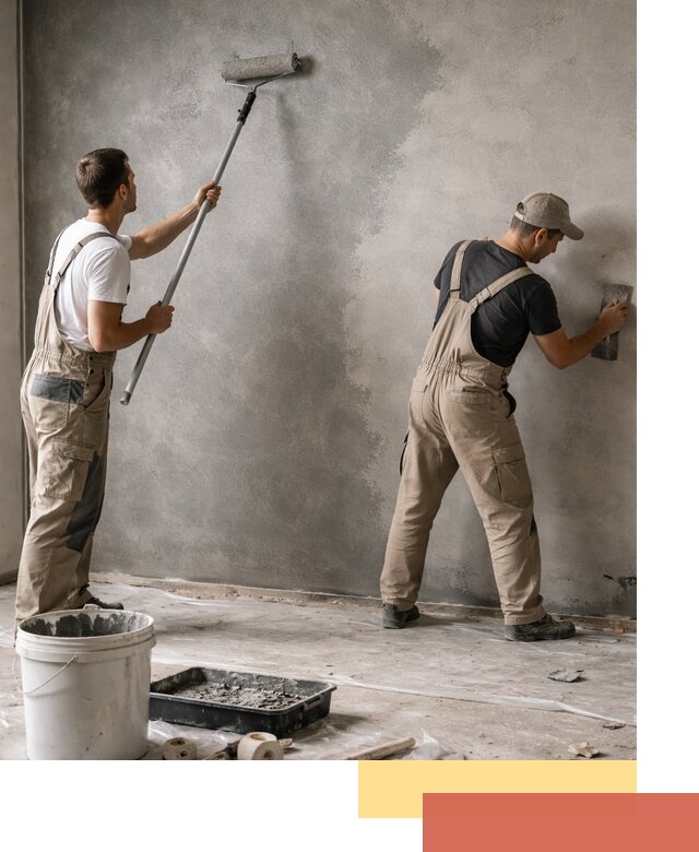 Покраска стен под бетон в Канаше профессионально и недорого