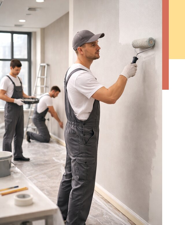 Покраска стен в офисе в Канаше от 8731 руб. — быстро и недорого | ОТДЕЛОЧНИК-Кна