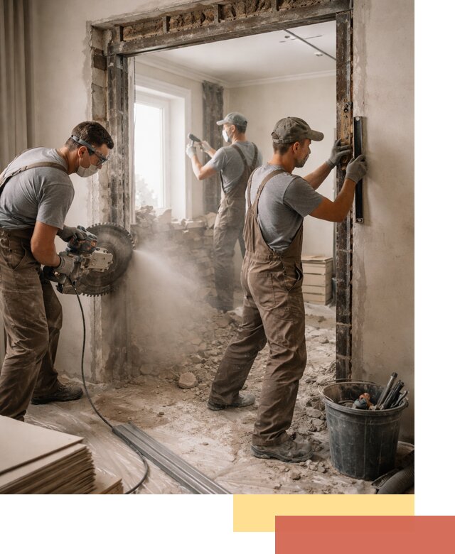 Расширение дверного проема под установку новой двери в Канаше