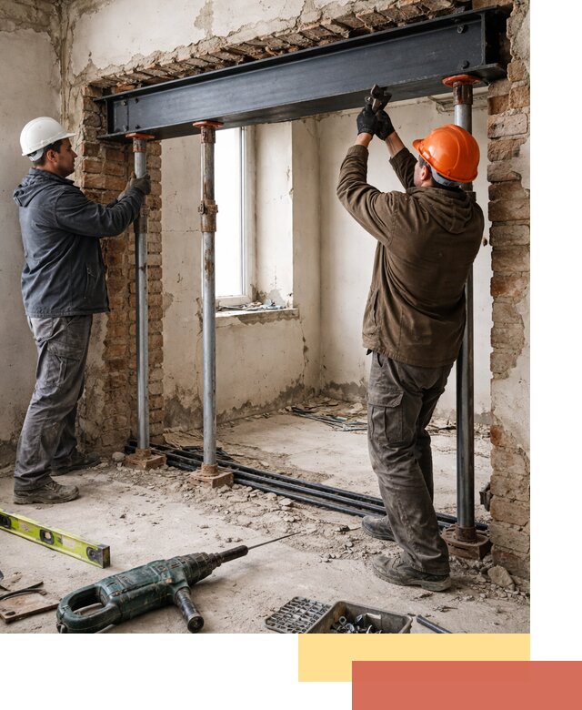 Усиление проема в стене в Канаше для расширения и безопасности