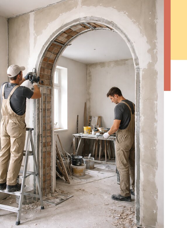 Устройство арочного проема в Канаше от 9758 руб. под ключ — быстро и недорого | ОТДЕЛОЧНИК-Кна