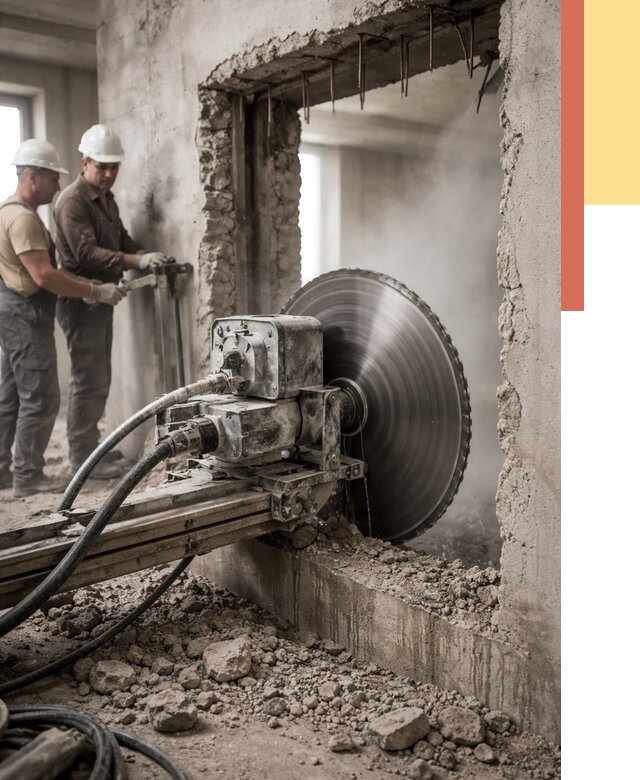 Алмазная резка проемов в Канаше от 4622 руб. быстро и недорого | ОТДЕЛОЧНИК-Кна