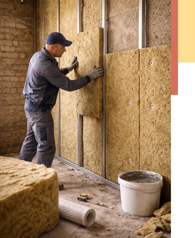 Утепление стен минватой в Канаше от 1387 руб./м2 — недорого и быстро | ОТДЕЛОЧНИК-Кна