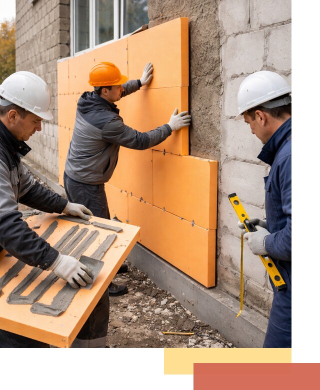 Утепление фасада пеноплексом под ключ в Канаше