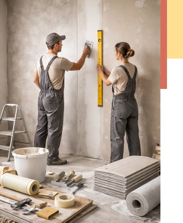 Отделка стен в Канаше от 1541 руб/м² — недорого, быстро, под ключ | ОТДЕЛОЧНИК-Кна