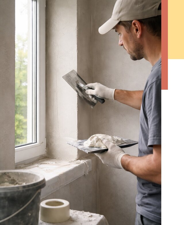 Штукатурка откосов в Канаше от 4622 руб/м² — услуги и выравнивание под ключ | ОТДЕЛОЧНИК-Кна