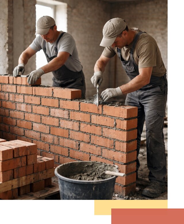 Кладка кирпичных перегородок под ключ в Канаше