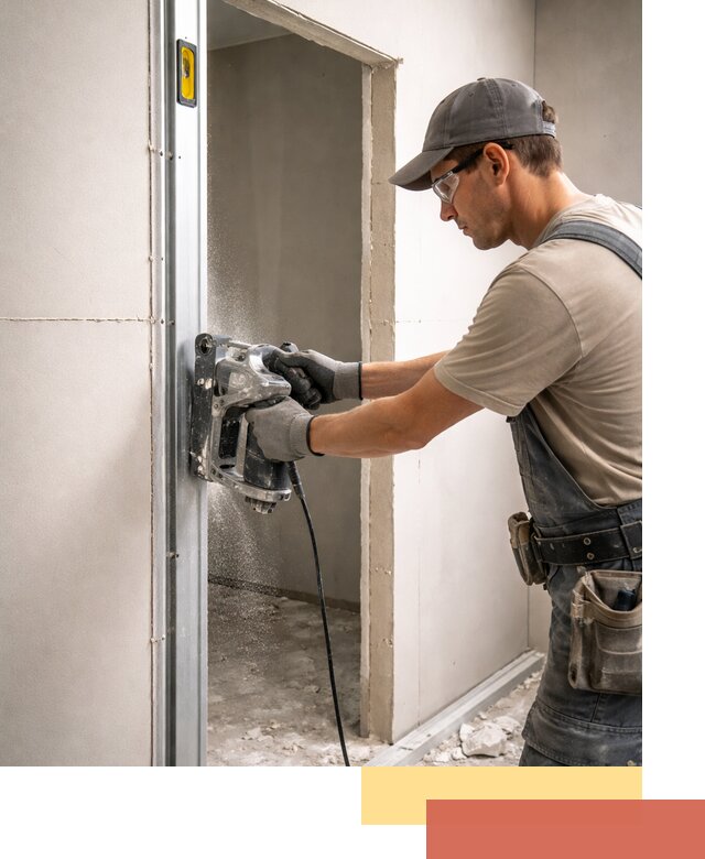 Устройство дверного проема в перегородке в Канаше