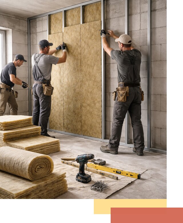 Шумоизоляция перегородок из блоков в Канаше — монтаж и защита шумоизоляцией