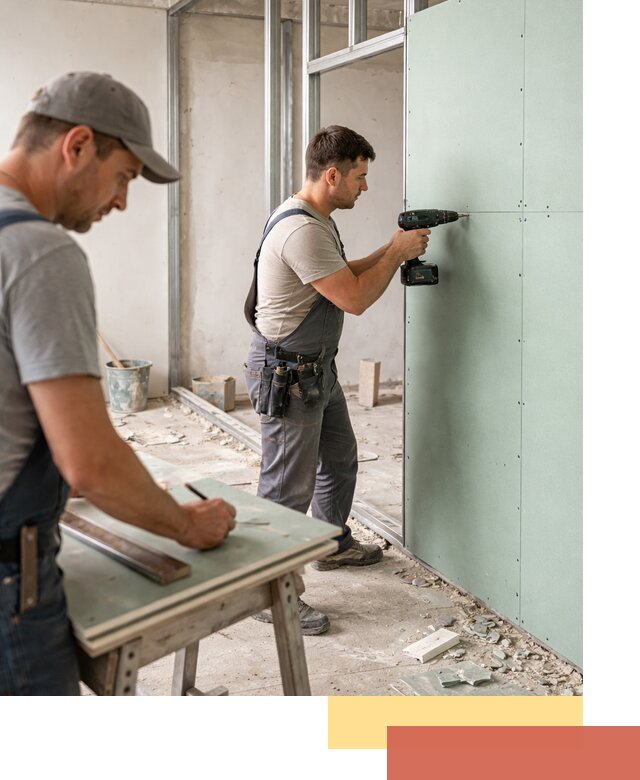 Перегородки из влагостойкого гипсокартона под ключ в Канаше