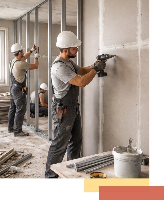 Перегородки из огнестойкого гипсокартона в Канаше под ключ