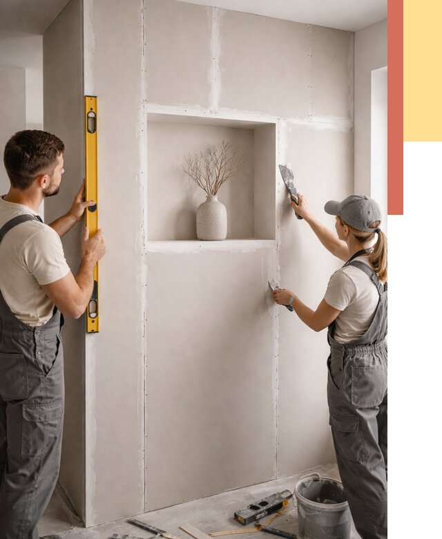 Перегородка из гипсокартона с нишей в Канаше от 3338 руб. под ключ | ОТДЕЛОЧНИК-Кна