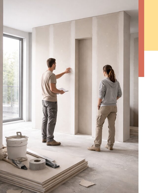 Зонирующая перегородка из гипсокартона в Канаше от 2876 руб. под ключ | ОТДЕЛОЧНИК-Кна