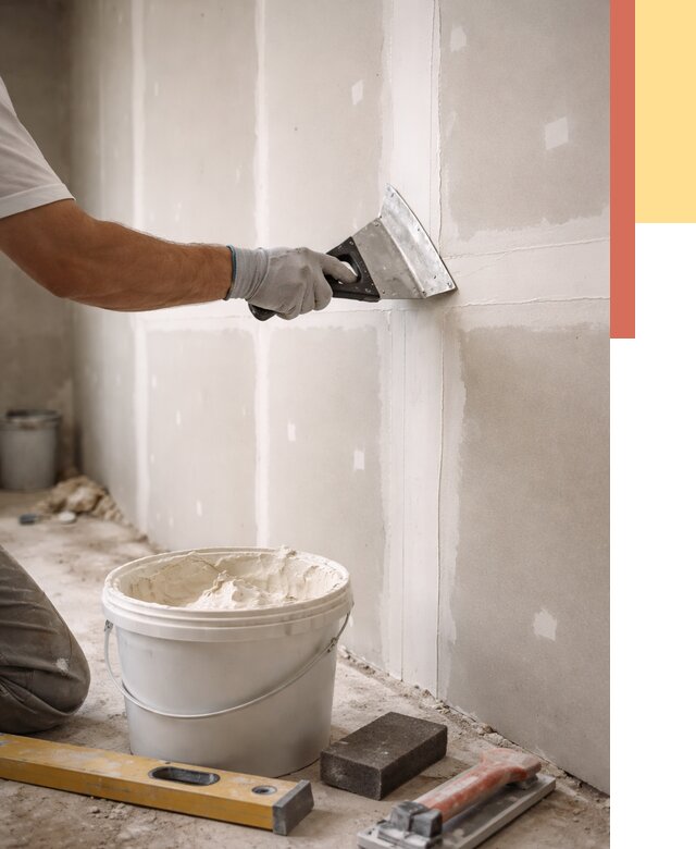 Шпаклевка перегородок из гипсокартона в Канаше от 2568 руб. — услуги ОТДЕЛОЧНИК-Кна