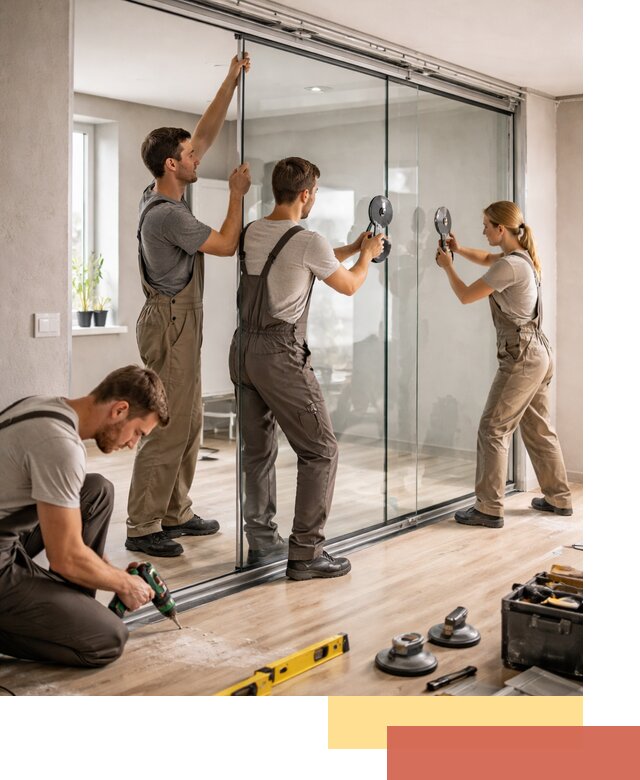 Изготовление стеклянных перегородок на заказ в Канаше