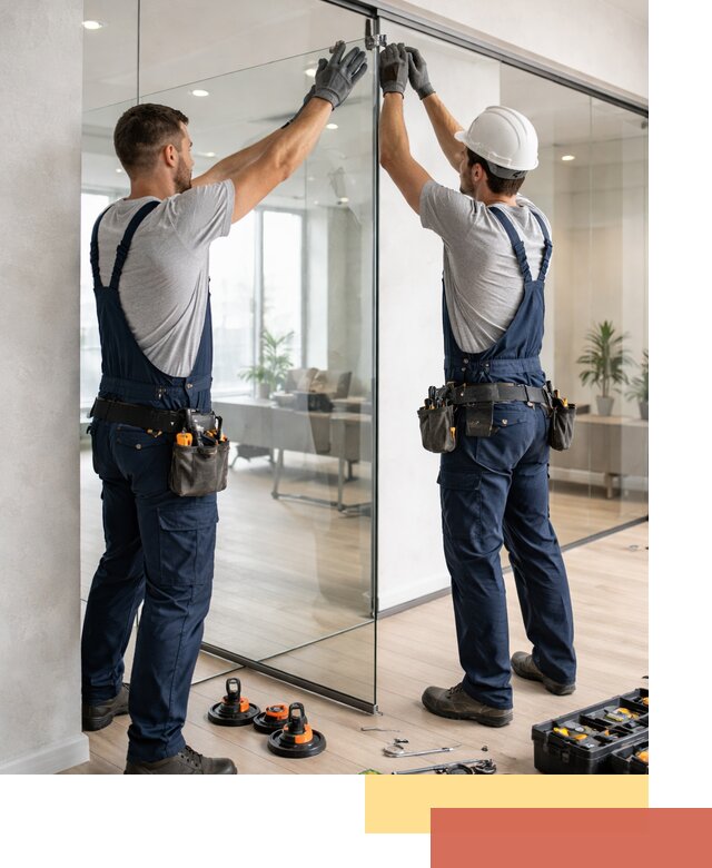 Безрамные стеклянные перегородки под ключ в Канаше