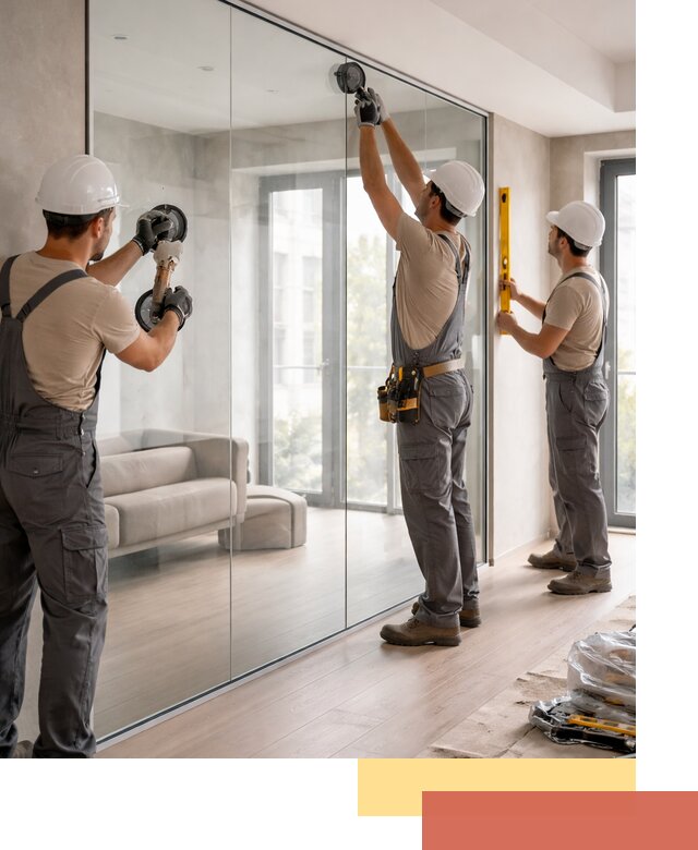 Перегородки из закаленного стекла в Канаше для офисов и квартир